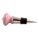 Pink Black Crackle Ceramic Wine Stopper 